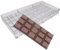 Moule à Chocolat en Polycarbonate 3D Transparent - Formes Multiples, Fait à la Main - Moule de Cuisson pour Desserts de Noël (3 Trous Carrés)