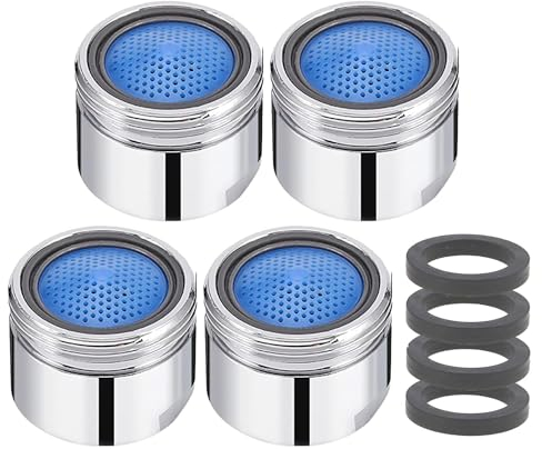 4 Stück Strahlregler M22, Wasserhahn Sieb Set, Mischpatrone Armaturensieb, Spritzwassergeschützter Perlatoren für Wasserhähne, Wasserhahn Sieb für Küche, Bath Room