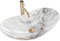 GTM Design Aufsatzwaschbecken Modern Waschbecken ohne Hahnloch - Elegant Aufsatzwaschbecken Oval für Badezimmer und Gäste WC - nur Bad Waschbecken - Modell 7
