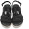 DUUCUB Damen Flache Sandalen Knöchelriemen Offene Zehe Sommer Geflochtene Sandale Strand Bequem Slingback Kleid Schuhe Schwarz EU 38
