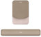 MOSISO Wrist Rest Support for Mouse Pad&Keyboard Set, Rectangular Ergonomic Mousepad Non-Slip Base Home/Office Pain Relief&Easy Typing Pad with Neoprene Cloth&Raised Curved Memory Foam, Bronze Brown