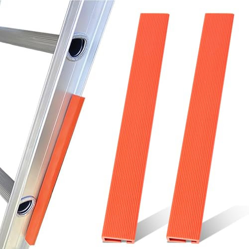 Ladder Stabilizer for Gutters and Roof, Anti-Slip Extension Ladder Covers for 1” wide Offset “T” Profile, Ladder Gutter Protector with Strong Grip, Ladder Safety Covers for Scratch Protection - 2 Pack
