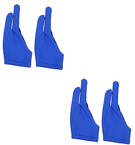 Healeved 2sets Two Finger Curved Gloves Half-Finger Glove for Sketch Artist Drawing Reduces Friction 2pcs*2