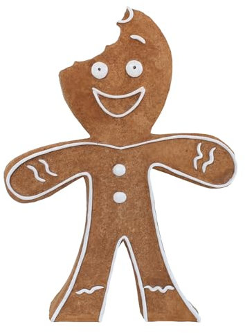 colourliving Lebkuchenfiguren aus Polyresin – Weihnachtsdeko Set | Große & kleine Varianten | Humorvolle Weihnachtsfiguren für Innenräume | Robuste Deko für die Adventszeit (Lebkuchenmann 2)