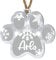 Personalised Pawprint Christmas Bauble – Custom Pet Ornament with Name – MDF Wood or Acrylic Options – Ideal for Christmas, Birthdays, Memorials, Pet Loss (Silver, Mdf Wood Indoor Use Only)