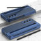 per Custodia Galaxy Z Fold4, Samsung Fold4 con Protezione Cerniera + Pellicola Protettiva per Schermo, Custodia in Pelle per Telefono Samsung Galaxy Z Fold4 con Supporto per S Pen-Blu