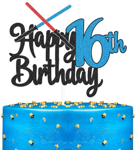 Darth Vader 16th Happy Birthday Cake Topper