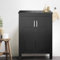 Mueble de baño moderno de 60 cm en color negro con opción de fregadero