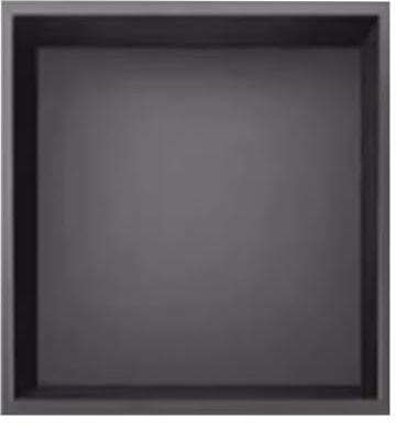 XAoSCd Nischenschrank Aus Edelstahl 304, Doppelte Trennwand, Nische Aus Metall, Einbauoberflächen, Dusche, Badezimmerregal, Geeignet Für Wohnzimmer, Garten, Küche, Öffentliche,Grey-32x32cm