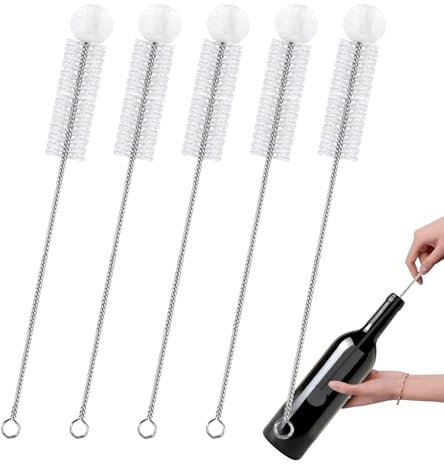 Baby Bottle Brush, Baby Bottle Scrubber Cleaning Brush, 5X Flexible Bendable Cup Washer, Long Handle Scrubber Kitchen Gadgets for Coffee Mugs, Wine Decanter, Pipes