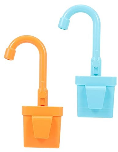 HEMOTON 2pcs Boys and Girls Pretend Play Faucet Toy Water Sink Play Kitchen Accessories for Toddlers