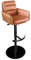 Riess Ambiente Drehbarer Design Barhocker Big George - Cognac braun - Echtleder - Barstuhl höhenverstellbar mit Armlehnen