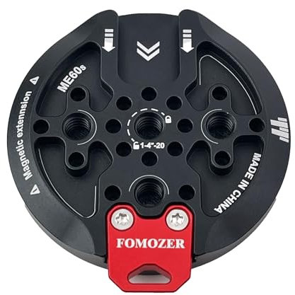 FOMOZER Magnetic Tripod Mount Adapter with 1/4 Threads & Multi-Angle Arri Holes, MagSafe Compatible Stand for iPhone 16 Pro Max, 15 Plus, 14, 13, 12 Mini - ME60 (ME60S)