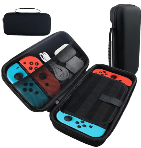 Case for Nintendo Switch 2, Travel Case with Screen Padding, Protective Hard Shell Carrying Pouch & microSD Slots with Zipped & Open Pockets for Console Accessorie for Switch 2 Console & Accessories