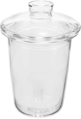 Teesieb aus Glas für Losen Tee, Leicht und Spülmaschinenfest | Transparentes Glas, Leicht zu Verwenden, Formstabil, als Geschenk Geeignet, Passend für Teekannen und Teeaufguss