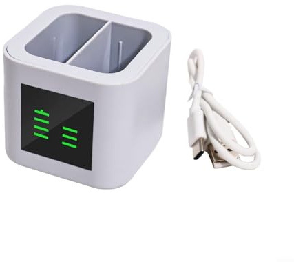 Dual Port LED Battery Charger with USB C Compatible with For Ring Doorbell V4, Providing Efficient and Protected Charging