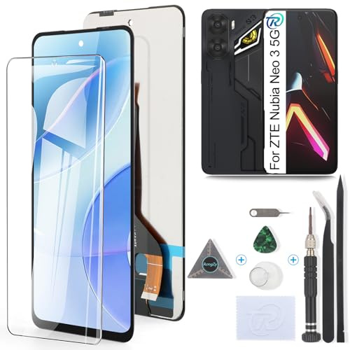 RongZy Pantalla para ZTE Nubia Neo 3 5G Táctil LCD de Repuesto Ensamblaje Digitalizador Reemplazo para ZTE Nubia Neo 3 5G con Herramientas de Reparación(Negro)