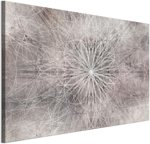 LUMASOUL Wandbilder Wohnzimmer Leinwandbild Mandala 13 90x60 cm | 1-teiliges Bild für Schlafzimmer, Flur, Büro und Küche, modernes Foto-Motiv