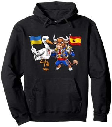 Ucrania España Raíces Bandera Ucraniana Orgulloso Español Sudadera con Capucha