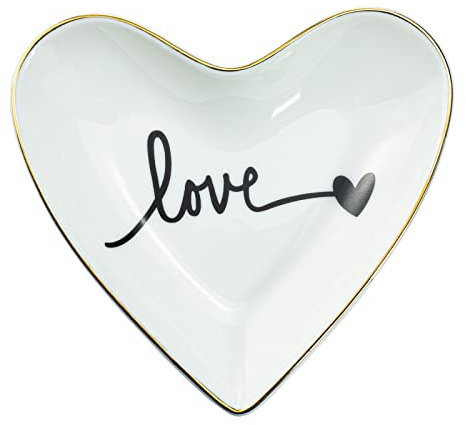 choold Original Keramik Herz Form Ring Dish Halter Schmuck Dish Schmuckkästchen Halter Schmuck Halter HOME DECOR Hochzeit Geburtstag Xmas Geschenk Love U