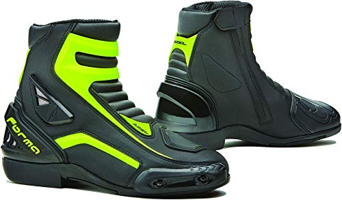 FORMA - Stivali da moto AXEL omologati CE BLACK/YELLOW FLUO T45