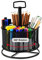 Marbrasse Mesh Schreibtisch Organizer,360Grad Drehbarer Multifunktionaler Stifthalter,4Fächer,Stiftehalter Schwarz,Aufbewahrungsbox für Zuhause,Büro Stifthalter