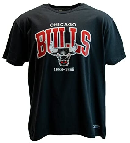 Mitchell & Ness NBA Hardwood Classics Team Arch T-Shirt - Chicago Bulls, Schwarz, M