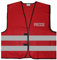 Warnweste - Signalweste - Presse - Warnweste mit reflektierendem Aufdruck - Größe L/XL, Rot