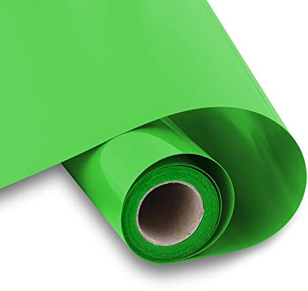 HIKENRI Sage Green Heat Transfer Vinyl Bundle 12 x 10 ft Rolls, Green HTV Vinyl for Silhouette Cameo Easy to Cut & Weed,DIY Heat Press Design for T-Shirt,Clothes,Hats and Other Textiles