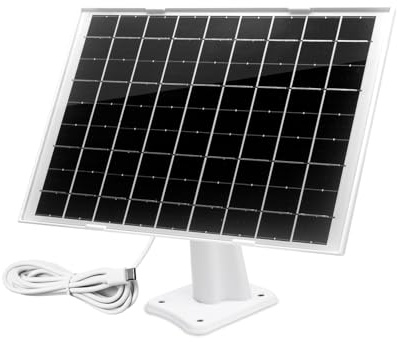 GENBOLT Solar Panel Waterproof, Works with Surveillance Cameras on Rechargeable Battery, 8W/5V with 2M USB Cable, Supports Continuous Power for the Camera