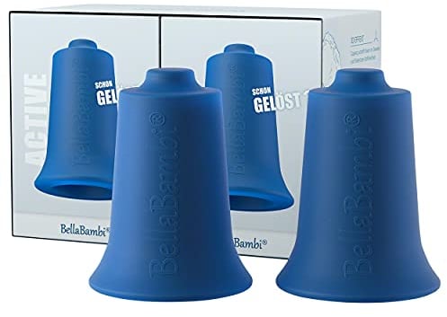 2er Set BellaBambi® Maxi duo Schröpfglas | perfekter Faszien & Triggerpunkt Cup für größere Körperregionen | bei Verspannung von Rücken & Oberschenkel | Made in Germany | Active - Signalblau
