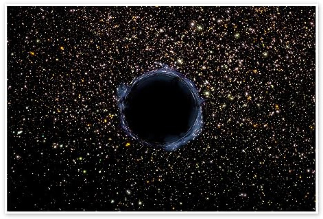Posterlounge Schwarzes Loch in einem Kugelsternhaufen Poster | 30 x 20 cm von NASA Schwarz Wandbilder Wanddeko