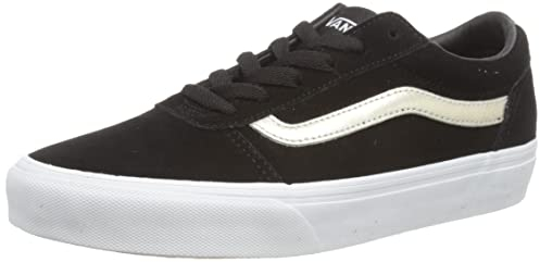 Vans Damen Ward Sneaker, (Suede Metallic) Black/Gold, 38 EU