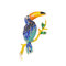 Papagei Brosche Vogel Anstecker Tier Brosche K66