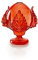 Palais Royal Pumo Pugliese Vase mit Diffusor aus Glas, Höhe 20 cm/Stäbchen Rot