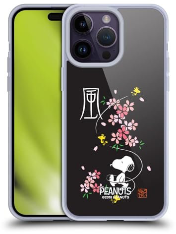 Head Case Designs Licenciado Oficialmente Peanuts Flores de Cerezo Snoopy Oriental Caso Funda de Gel Suave Compatible con Apple iPhone 14 Pro MAX