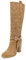 QUEEN HELENA Stivali Alti Traforati con Tacco Morbidi Casual Comodi Scamosciati con Fibbia Donna X26-100 (X26-101 Cuoio, Sistema Taglie Calzature EU, Adulto, Donna, Numero, Media, 39)