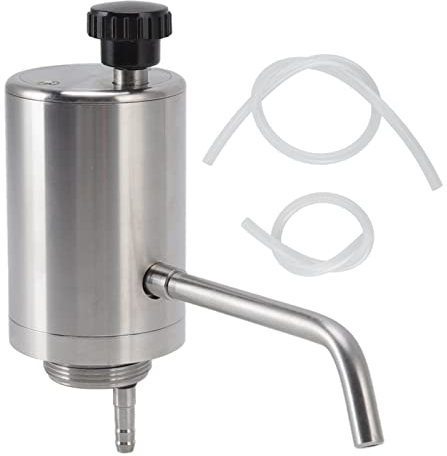 Elektro Bierfass Pumpe, 1100mAh Edelstahl Silikon Fass Flachkeg Bierausgang Zapfanlage, Wein Bierzapfanlage Party Kegerator Bier Pumpe für 1,8L bis 10L Bierfass