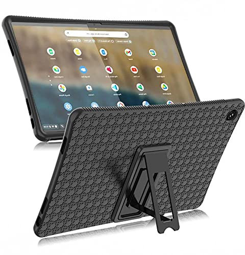 INSOLKIDON Compatible avec Coque Lenovo IdeaPad Duet 560 Chromebook 13.3 inch Tablet Silicone de Protection Pliable Housse Case Cover avec Fonction Support (Noir)
