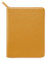 Moterm Reißverschluss-Lederhülle für A5-Notizbücher - passt für Hobonichi Cousin,Stalogy und Midori MD Planer(Kiesel-Senf)