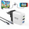 Switch Docking Station, für Nintendo Switch OLED/Steam Deck, Mini GaN Netzteil mit 3-Port (USB C+USB A+4K/HD), tragbare Docking Station Kompatibel mit Switch/Steam Deck/Rog Alley/Mobile