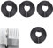 Black Pipe Covers 15mm, 4 Pcs Plastic Radiator Pipe Collars Radiator Pipe Covers, Lightweight Escutcheon Cover Plate for Wall Pipe Tube Decoration for 15mm Diameter Pipe
