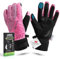 HIKENTURE Winterhandschuhe Damen Wasserdicht Warm - Fahrradhandschuhe Damen Winter Warm - Damen Winterhandschuhe Warm Thermo Gefüttert - Fahrrad Handschuhe Frau Winter Touchscreen-D2-M