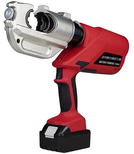 ELOMAS Elektrische Hydraulische Crimpzange Wiederaufladbare Hydraulische Drahtcrimpzange 16-400mm² Batteriebetriebenes Kabelcrimpwerkzeug Klemmencrimpzange für Kupfer- und Aluminiumklemmen