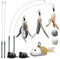 ROSAUI Cat Toys for Indoor Cats Adult Kittens, Interactive Cat Toys Set with Feather Wands, Mice, and Suction Cup Rods