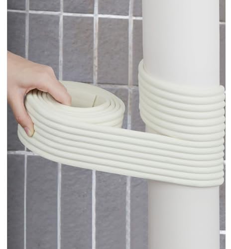Tube Protector Tape, 2 M Long Ducting Pipe Covering Concealer for Boiler Pipe/Cooker Hood Ducting/Hose Pipes/Extractor Fan Tubes/Air Vent, Interior Exterior Sewer Plumbing Hider (Color : H, Size