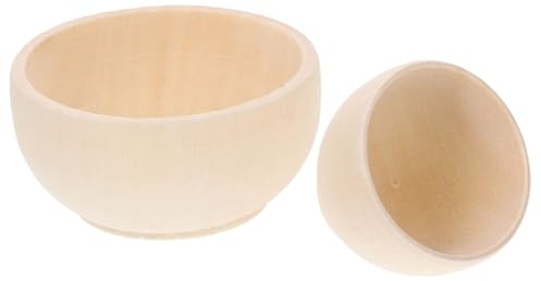 VILLCASE DIY Creative Wooden Snack and Dip Bowl Unfinished Craft Bowls for Wedding