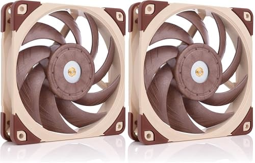 Noctua NF-A12x25 PWM, Leiser Premium-Lüfter, 4-Pin, Komaptibel mit Desktop (120mm, Braun) (Packung mit 2)