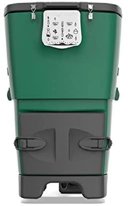 Contenedor de abono de cocina, Cubo de compostaje térmico, cubo de compostaje grande for exteriores, 120 l/32 galones, compostaje de material de aislamiento, compostaje acelerado con gran apertura y r