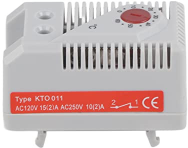 Termostato Mecánico Termostato Mecánico de 1 Pieza Termostato 0-60 ℃ Termostato Mecánico Eléctrico Compacto Ajustable Interruptor Controlador de Temperatura (KTO011)